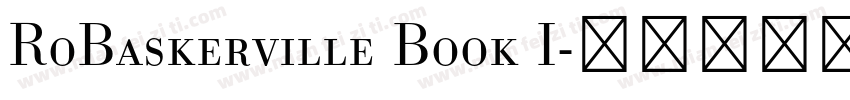 RoBaskerville Book I字体转换